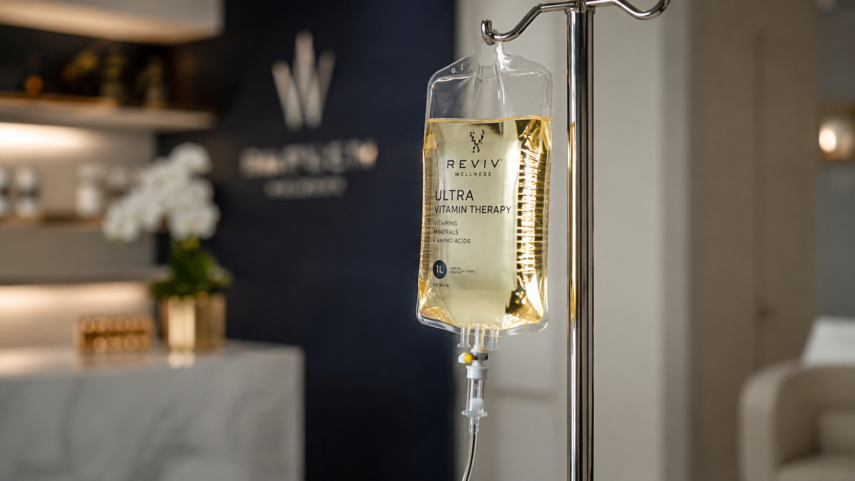 Myers Cocktail IV drip setup at Diamond Aesthetics wellness clinic in Brampton Ontario
